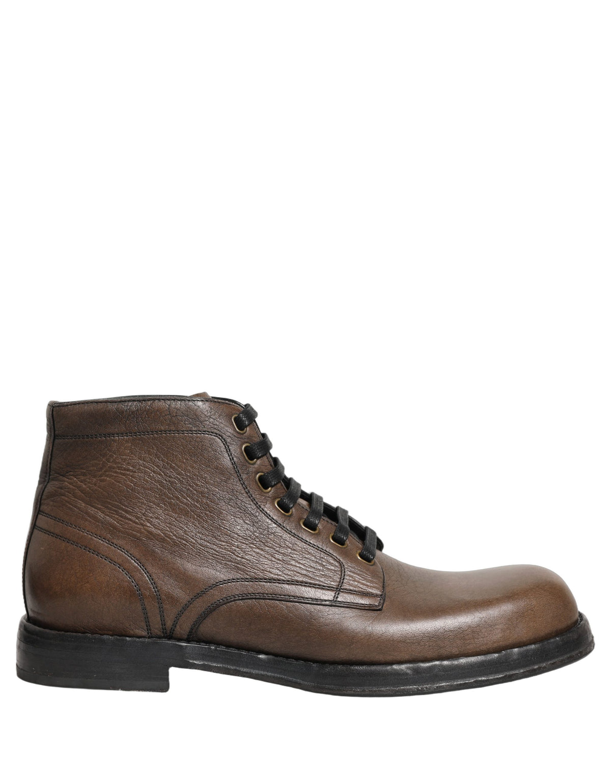 Dolce & Gabbana Brown Perugino Leather Ankle Boots