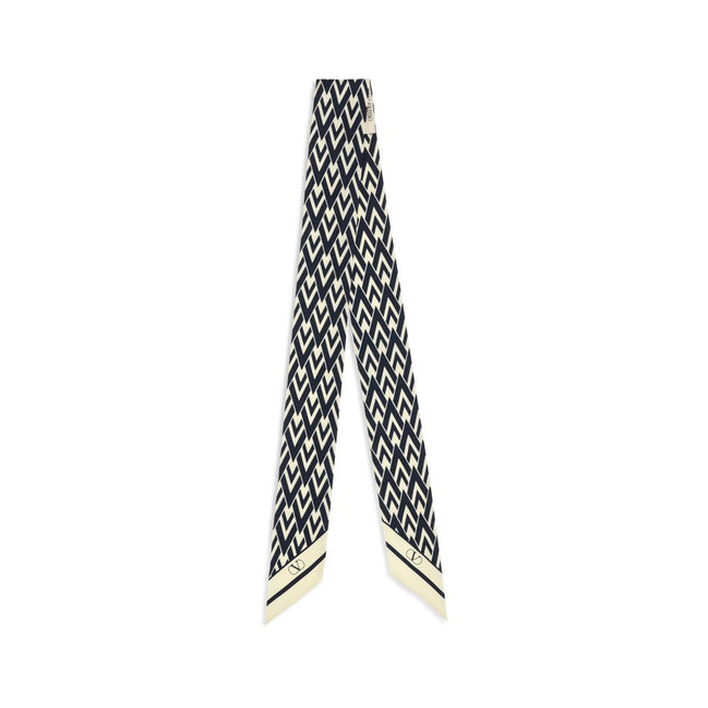 Valentino Garavani Blue Silk Scarf