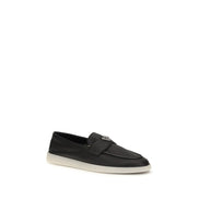Prada Loafers Slip-On Negri din Piele de Vițel