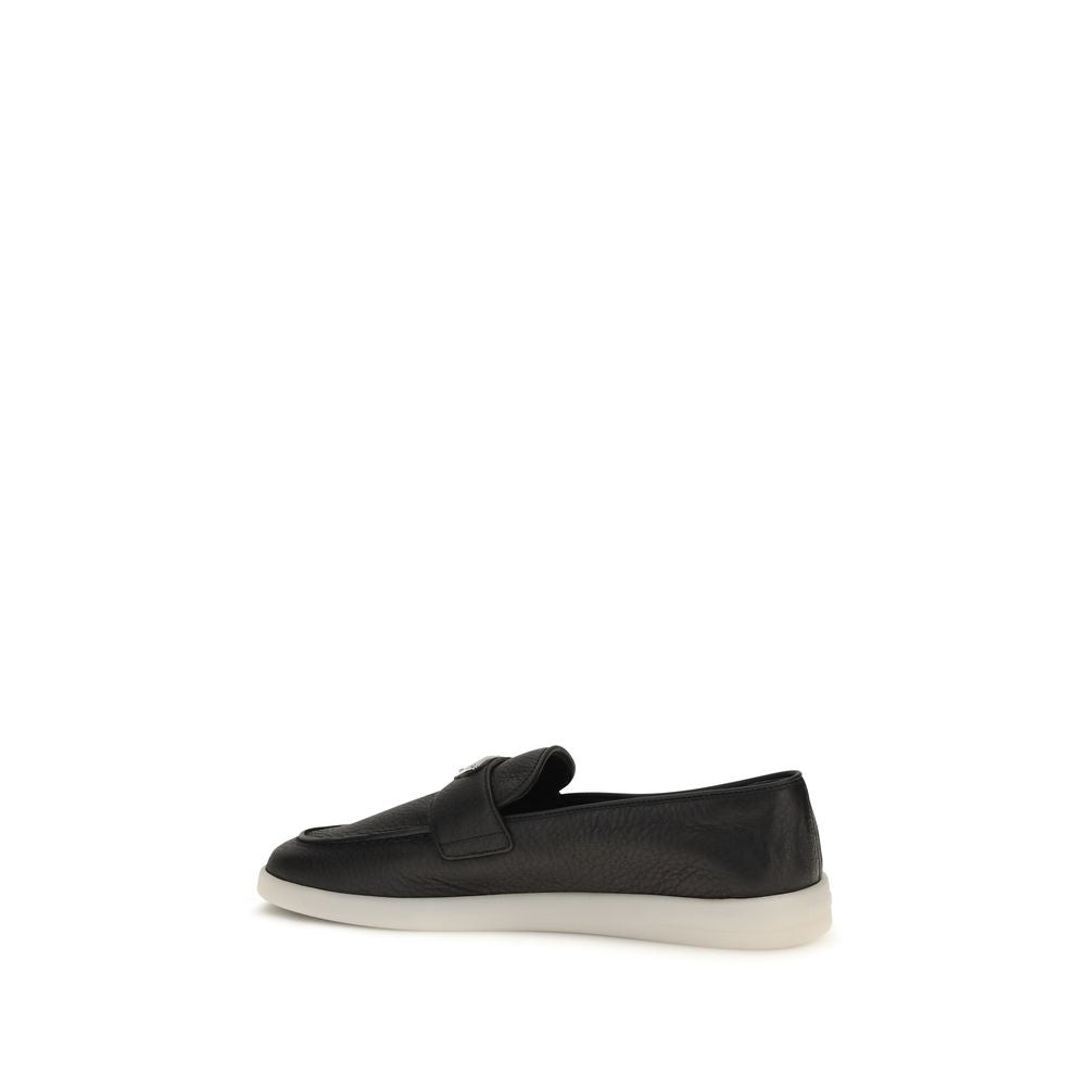 Prada Loafers Slip-On Negri din Piele de Vițel