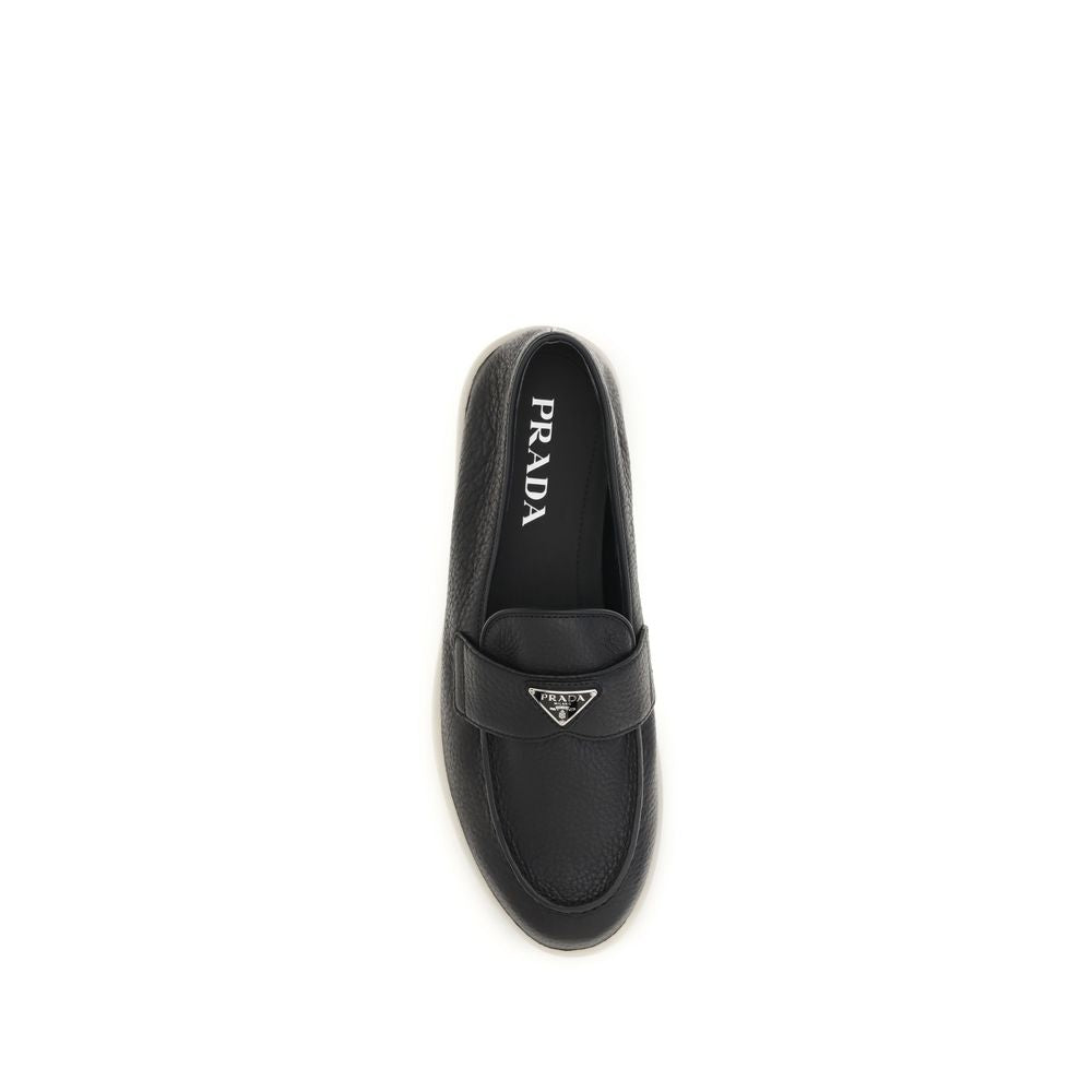 Prada Loafers Slip-On Negri din Piele de Vițel