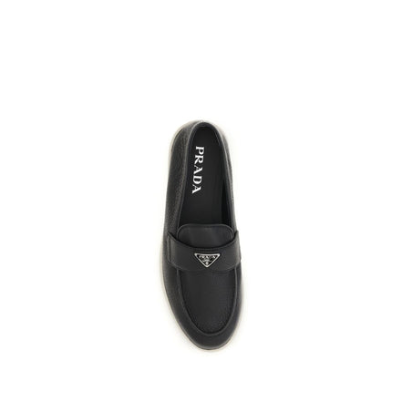 Prada Loafers Slip-On Negri din Piele de Vițel