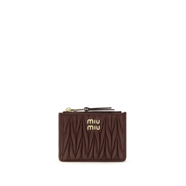 Miu Miu Bordeaux Leather Wallet