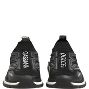 Dolce & Gabbana Black White Sorrento Slip-On Logo Sneakers