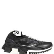 Dolce & Gabbana Black White Sorrento Slip-On Logo Sneakers