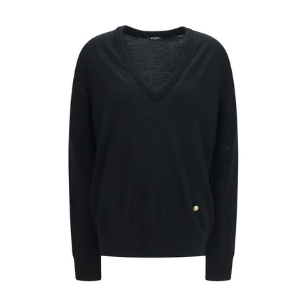 Balmain Pulover Negru din Lână