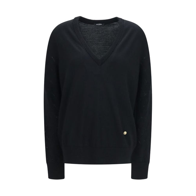 Balmain Pulover Negru din Lână