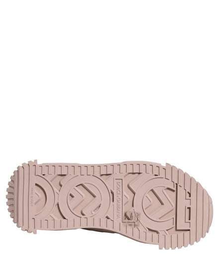 Sneakers joase Dolce & Gabbana NS1 din dantelă roz