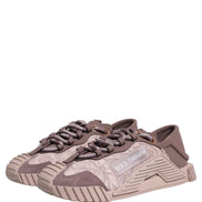 Sneakers joase Dolce & Gabbana NS1 din dantelă roz