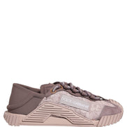 Sneakers joase Dolce & Gabbana NS1 din dantelă roz
