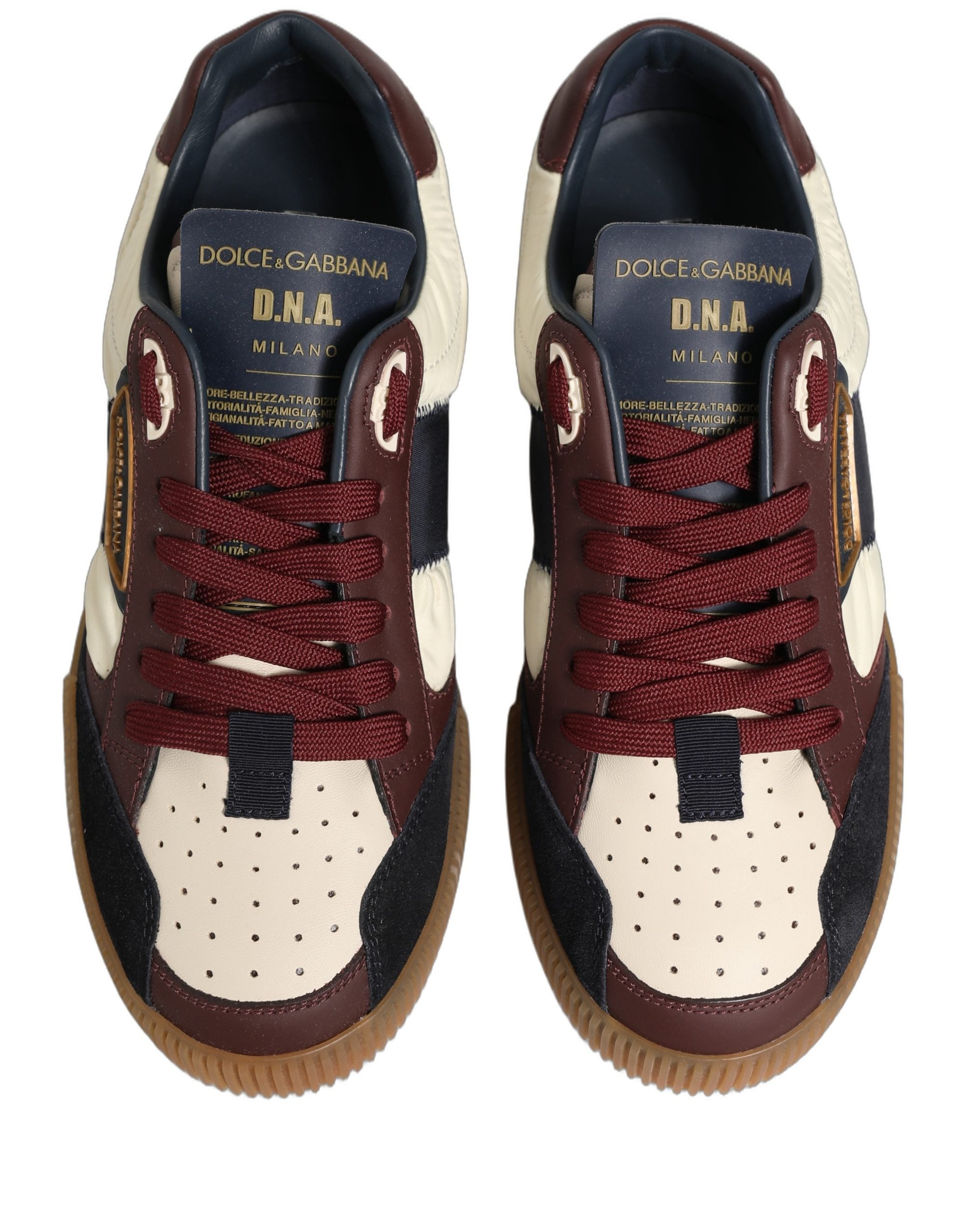 Sneakers low top Dolce & Gabbana MIAMI multicolori din piele