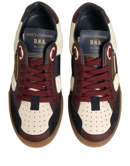 Sneakers low top Dolce & Gabbana MIAMI multicolori din piele