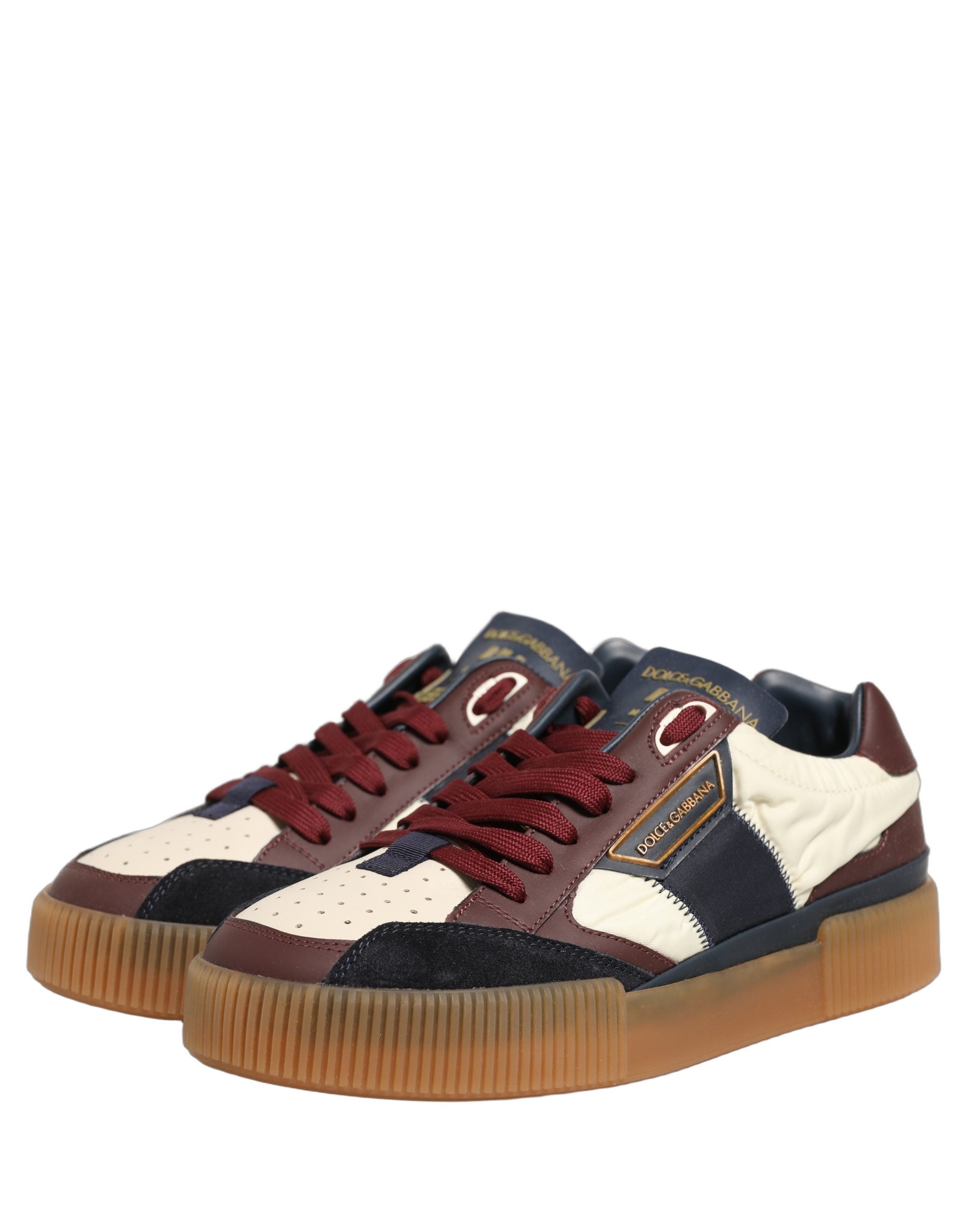 Sneakers low top Dolce & Gabbana MIAMI multicolori din piele