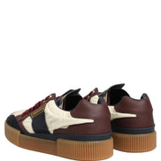 Sneakers low top Dolce & Gabbana MIAMI multicolori din piele