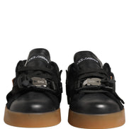 Dolce & Gabbana Pantofi Sport Negri din Piele pentru Bărbați