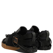 Dolce & Gabbana Pantofi Sport Negri din Piele pentru Bărbați