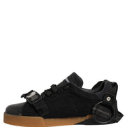 Dolce & Gabbana Pantofi Sport Negri din Piele pentru Bărbați