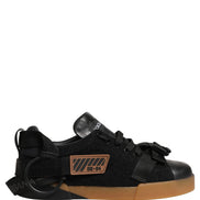 Dolce & Gabbana Pantofi Sport Negri din Piele pentru Bărbați