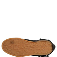 Dolce & Gabbana Pantofi Sport Negri din Piele pentru Bărbați