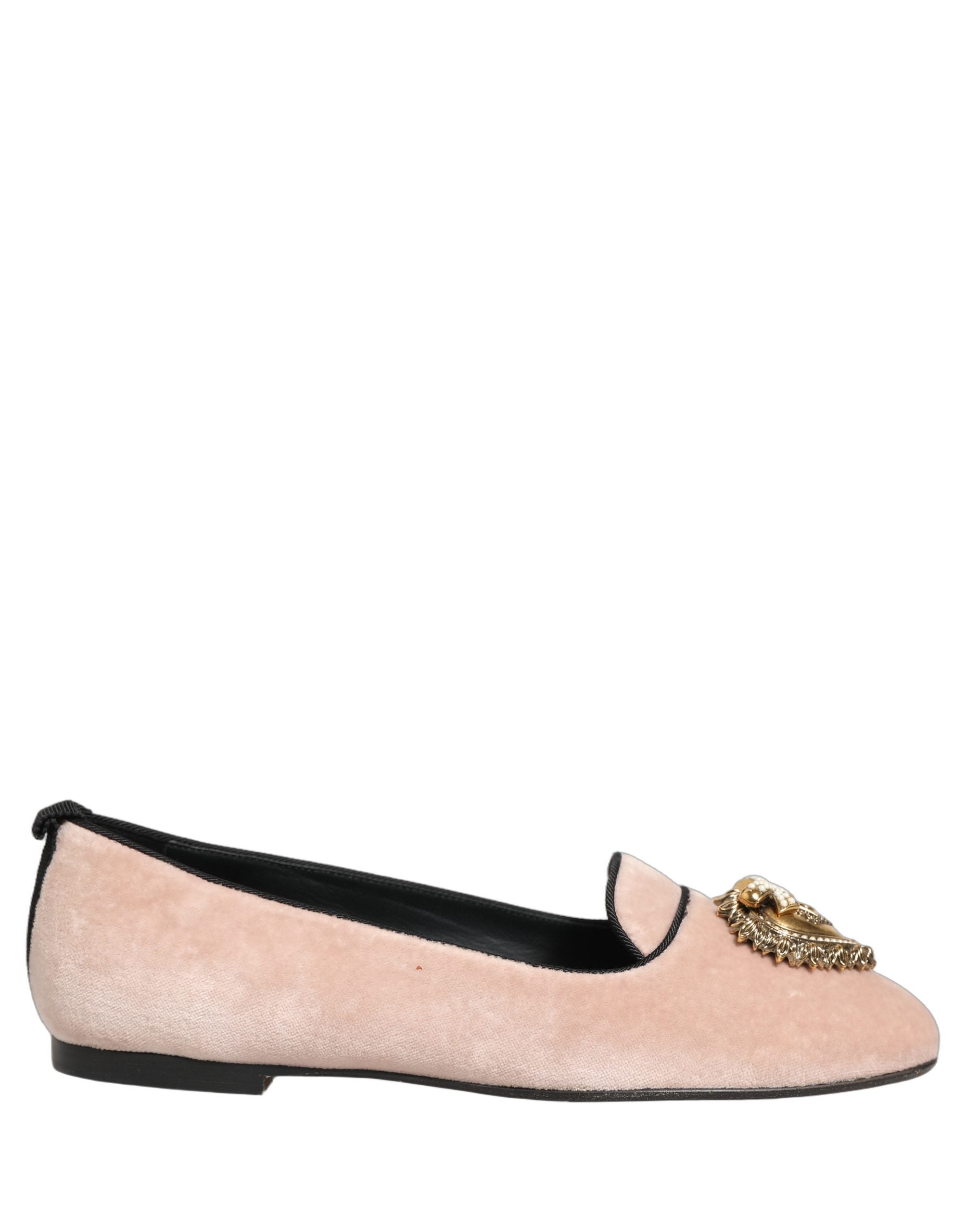 Mocasini Dolce & Gabbana Devotion din catifea roz