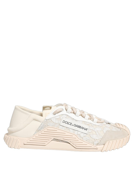 Adidași cu șireturi albe Dolce & Gabbana NS1 Low Top