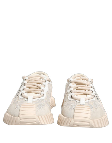 Adidași cu șireturi albe Dolce & Gabbana NS1 Low Top