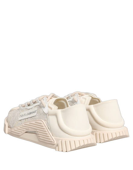 Adidași cu șireturi albe Dolce & Gabbana NS1 Low Top