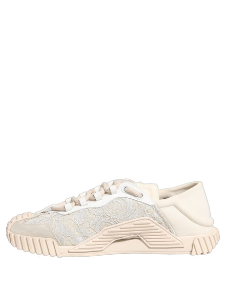 Adidași cu șireturi albe Dolce & Gabbana NS1 Low Top