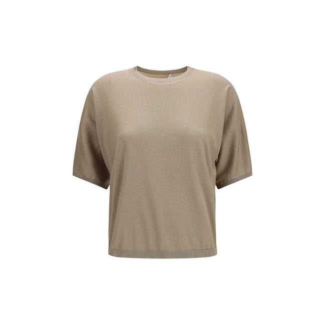 Brunello Cucinelli Tricou Bej din Caşmir