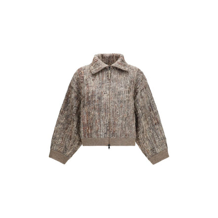 Brunello Cucinelli Cardigan Bej din Mohair