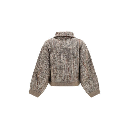 Brunello Cucinelli Cardigan Bej din Mohair