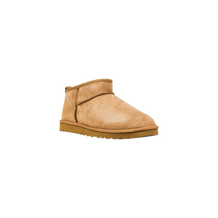 UGG Ghete Bej Classic Ultra Mini din Piele