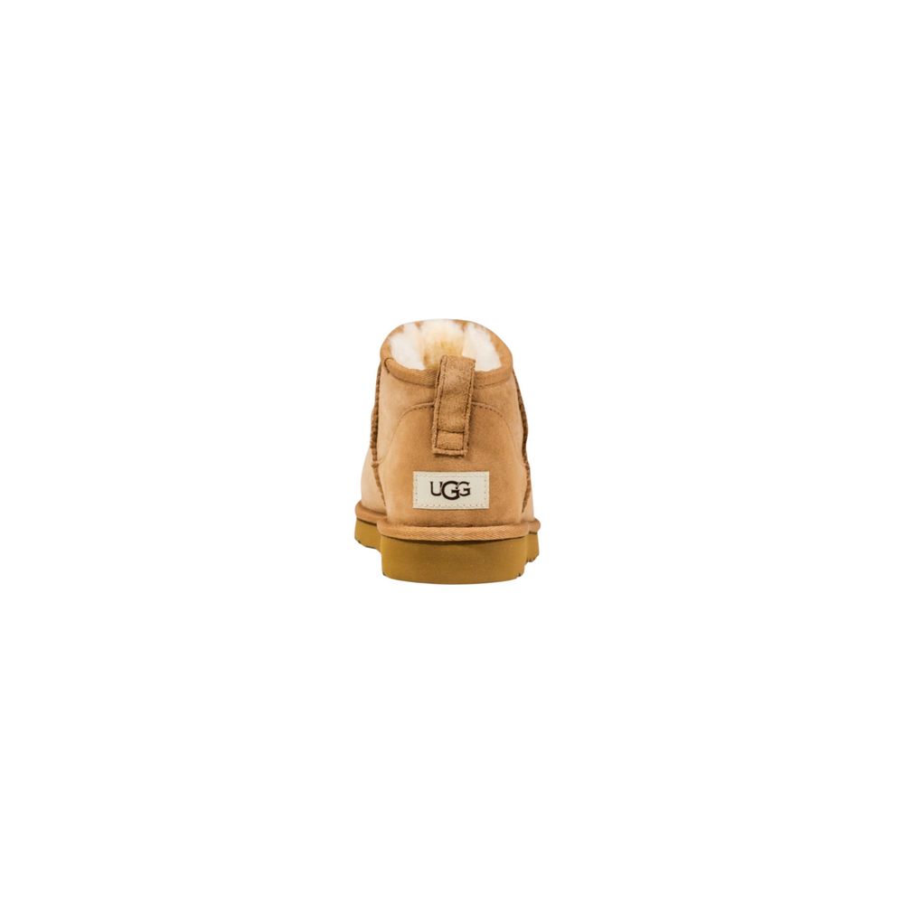 UGG Ghete Bej Classic Ultra Mini din Piele