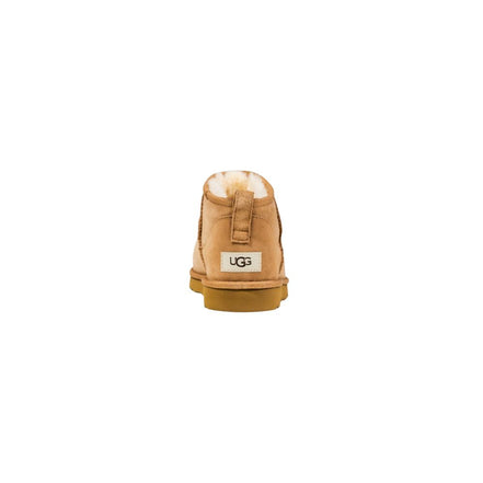 UGG Ghete Bej Classic Ultra Mini din Piele