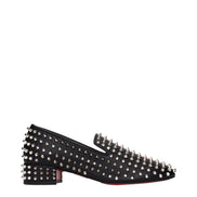 Mocasini Christian Louboutin negri din piele tip slip-on
