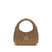 Miu Miu Beige Lamb Shoulder Bag