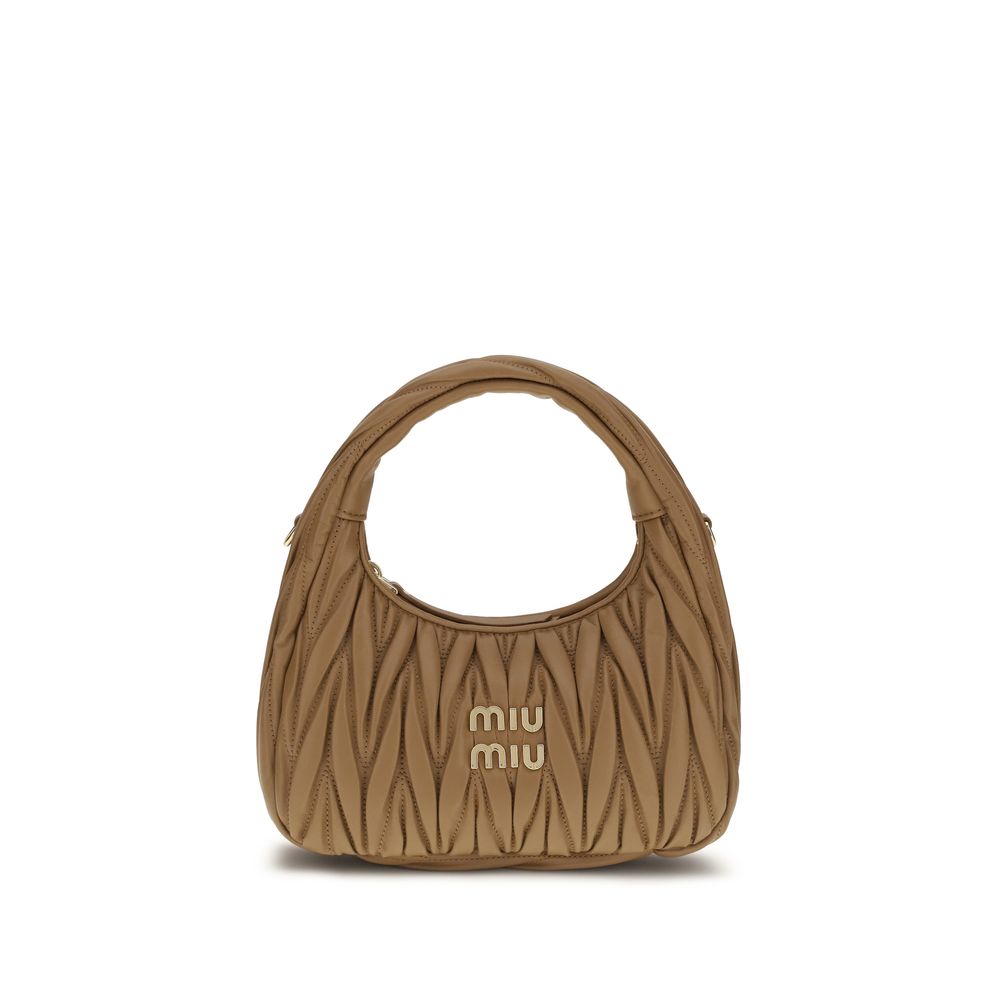 Miu Miu Beige Lamb Shoulder Bag