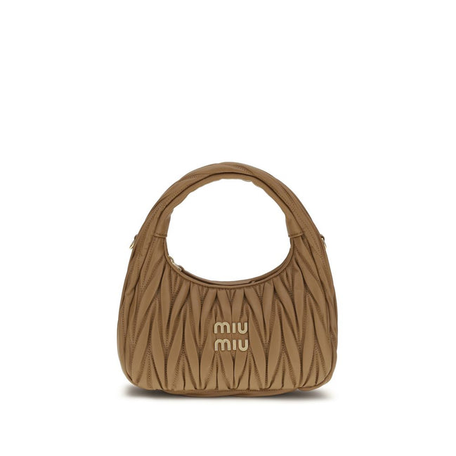 Miu Miu Beige Lamb Shoulder Bag