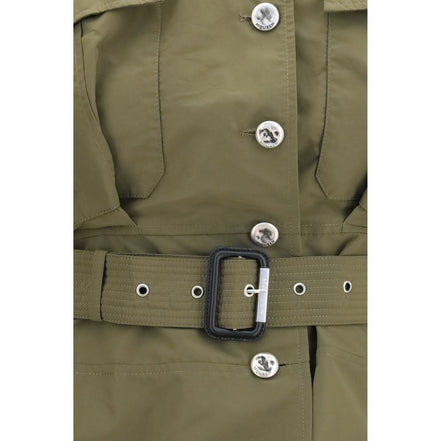 Alexander McQueen Bicolor Cotton Full-Length Jacket