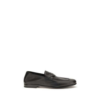 Tom Ford Black Calf Leather Slip-On Loafers