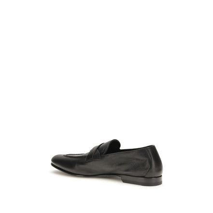 Tom Ford Black Calf Leather Slip-On Loafers