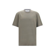 Brunello Cucinelli Tricou Bicolor din Bumbac