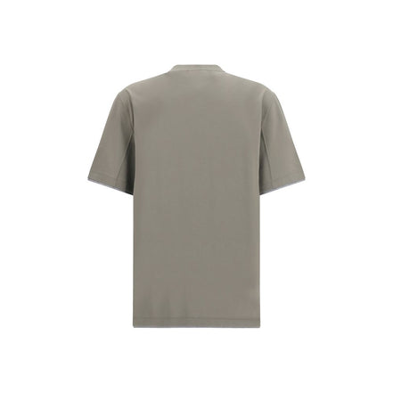 Brunello Cucinelli Tricou Bicolor din Bumbac