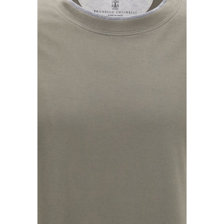 Brunello Cucinelli Tricou Bicolor din Bumbac