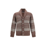 Brunello Cucinelli Bordeaux Alpaca Cardigan