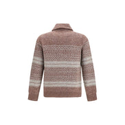 Brunello Cucinelli Bordeaux Alpaca Cardigan