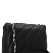 PINKO Geantă Crossbody Neagră din Piele de Miel