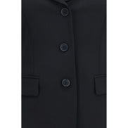 Alexander McQueen Black Wool Full-Length Jacket