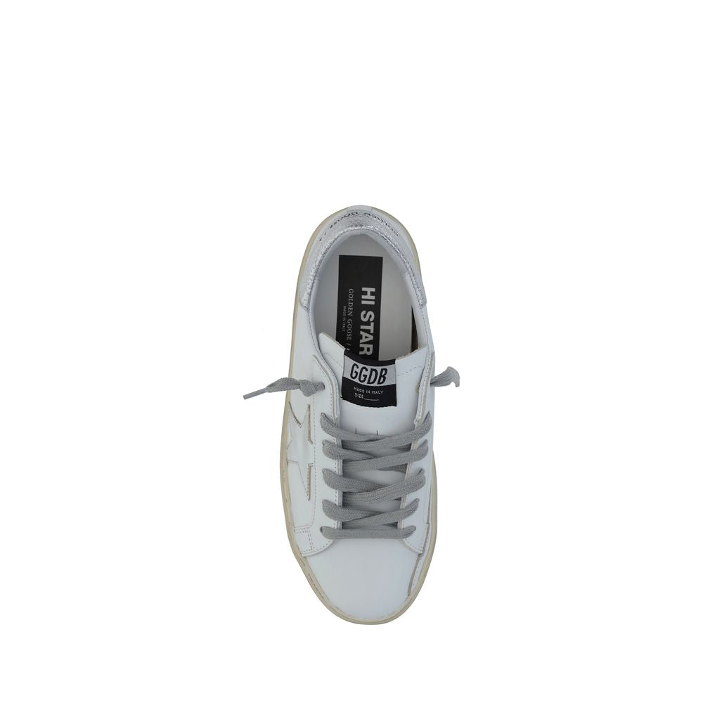 Golden Goose White Hi Star Low Top Sneakers