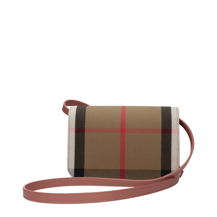 Geantă plic Burberry din stofă bej